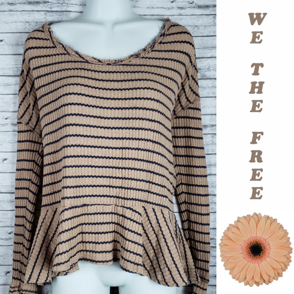 We The Free Tops - We The Free Long Sleeve Peplum Pullover Shirt Sm